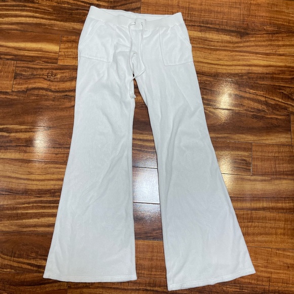 Juicy Couture Pants - Juicy Couture Women’s White Terry Pants Medium